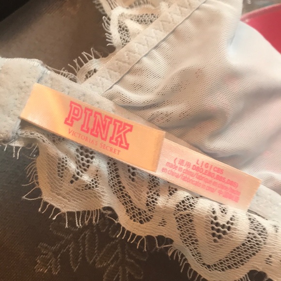 Powder Blue Lace Bralette, Padded - Picture 5 of 5